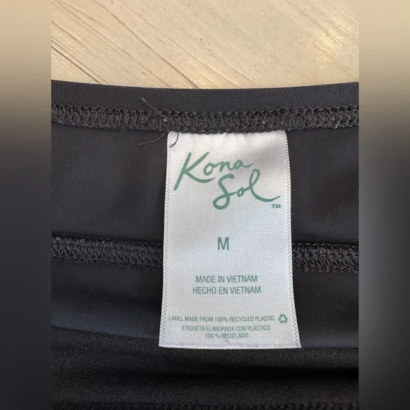 Kona Sol Swim Skirtini - Solid Black Size M - EUC! - Picture 7 of 11